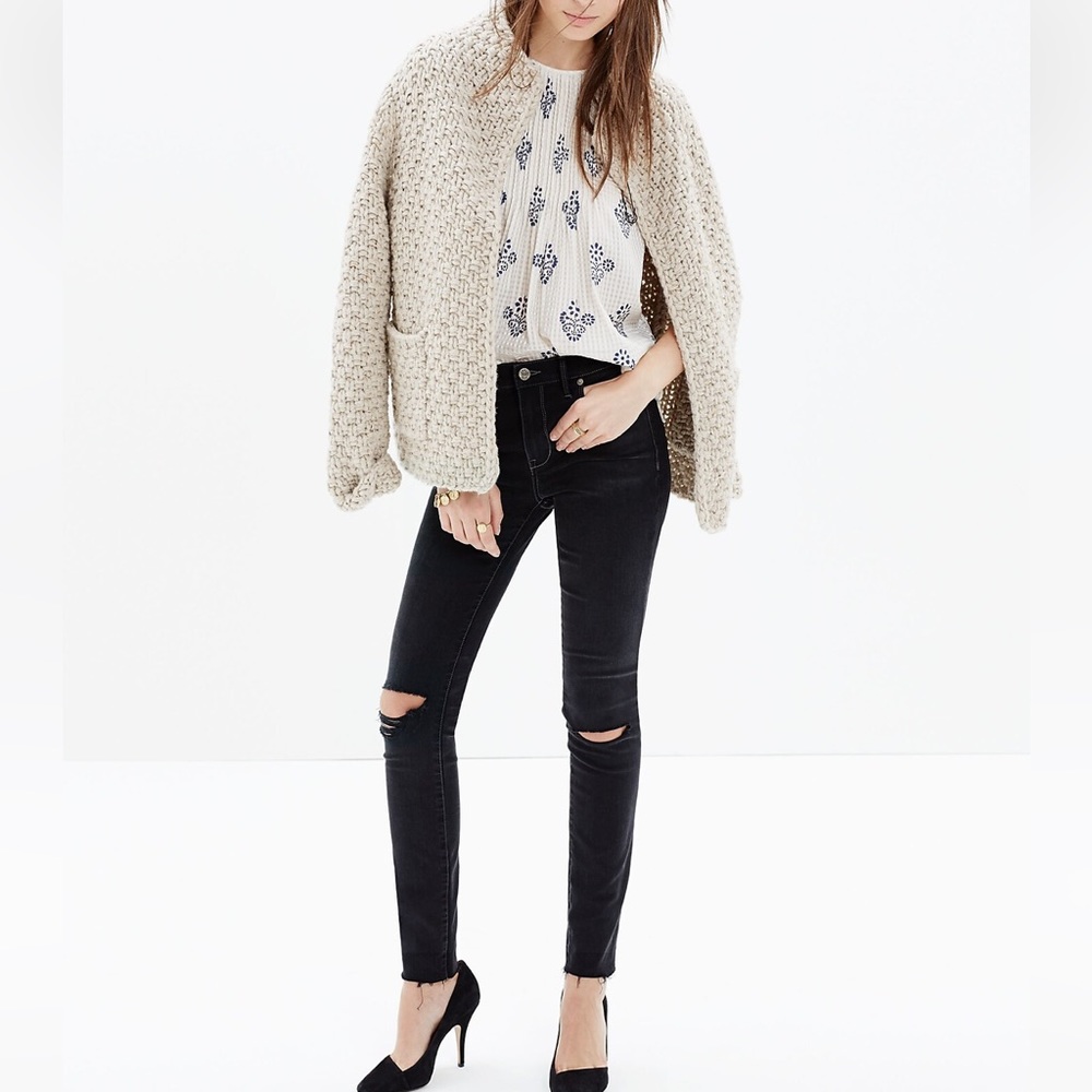 Madewell Taller 9" High-Rise Skinny Jeans in Black Sea